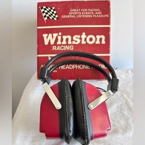 Vintage Collectible NASCAR Winston Racing Series AM-FM Radio Headphones in Box